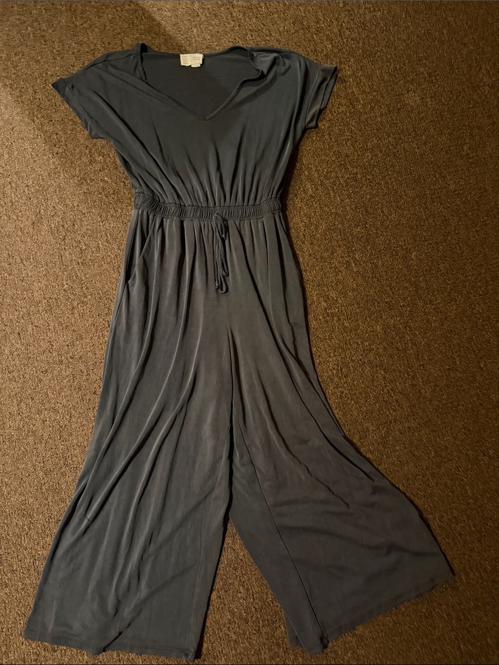 Casual Wide-Leg Jumpsuit - Slate Gray